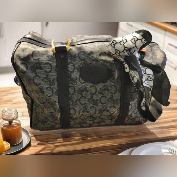 Celine Handbags - Celine Navy And Black Satchel.